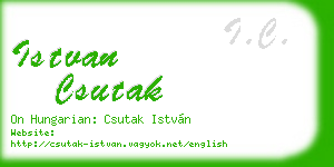 istvan csutak business card