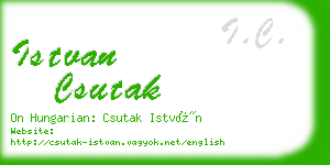 istvan csutak business card